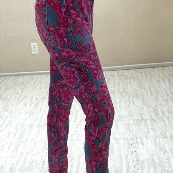 Vintage Versace Floral painted Jeans - Picture 7 of 15